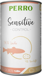 Produktbild von PERRO Sensitive Control Hundefutter Lachs mit Kartoffeln Getreidefrei und Hypoallergen 1000g Dose