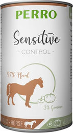 PERRO Sensitive Control Pferd und Gemüse Getreidefrei Hypoallergen Monoprotein Pferdefutter Dose 1000g – Bild 1 von 1