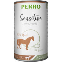 Produktbild von PERRO Sensitive Control Pferd und Gemüse Getreidefrei Hypoallergen Monoprotein Pferdefutter Dose 1000g