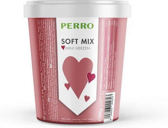 Produktbild von PERRO Soft-Mix Mini Herzen Belohnungssnack für Hunde mit Lamm und Geflügel 1000g
