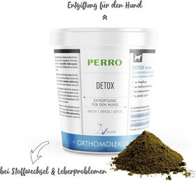 Produktbild von PERRO Vet Wellness Detox Pulver für Hunde zur Unterstützung von Leber, Nieren und Harnwegen 165g