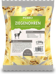 Produktbild von PERRO Ziegenohren Naturkauartikel für Hunde getreidefrei und hypoallergen 200g