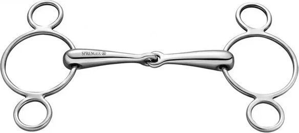 Produktbild von Pessoa 3-Ring Gebiss Sprenger aus Edelstahl in Silber für Pferde - 56 mm