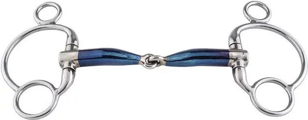 Pessoa Gebiss für Pferde Trust Sweet Iron 2,5 Eggbutt Locked 16 Blau Edelstahl – Bild 1 von 1