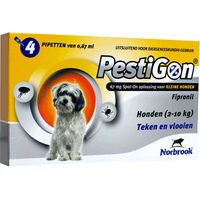Produktbild von Pestigon Spot-on Hund gegen Flöhe und Zecken für kleine Rassen 2-10kg 4 x 0,67 ml
