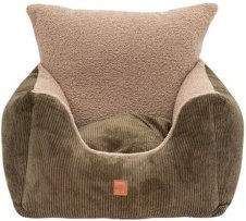 PET & Co. Hunde Autositz Harry Luxus aus Baumwolle in Khaki Beige mit Oeko-Tex Standard 100 – Bild 1 von 2