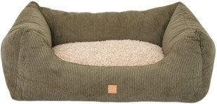 PET & Co. Hundebett Kingston Cord Luxus XL Khaki Beige aus Baumwolle mit Oeko-Tex Standard 100 – Bild 1 von 2