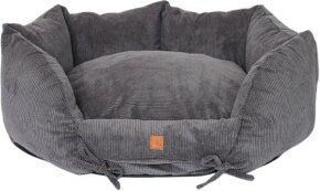 PET & Co. Hundebett Ronny Cord Luxus Grau Größe S mit Oeko-Tex Standard 100 – Bild 1 von 2