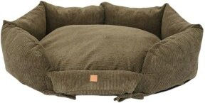 PET & Co. Hundebett Ronny Cord Luxus in Khaki Größe S mit Oeko-Tex Standard 100 – Bild 1 von 2