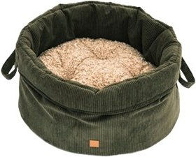 PET & Co. Hundekorb Louis Cord Luxus aus Baumwolle Grün Größe M Oeko-Tex Standard 100 – Bild 1 von 3