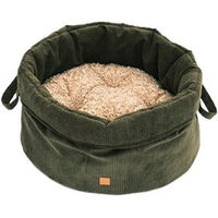 Produktbild von PET & Co. Hundekorb Louis Cord Luxus aus Baumwolle Grün Größe M Oeko-Tex Standard 100
