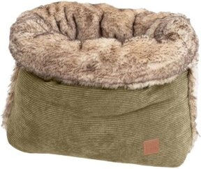 PET & Co. Hundespielzeug Kuschelkordel aus Kunstfell und Cord in Khaki Größe S – Bild 1 von 2