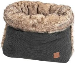 PET & Co. Hundespielzeug Kuschelkordel aus Plüsch und Kunstfell hellgrau dunkelgrau Größe S – Bild 1 von 2