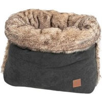 Produktbild von PET & Co. Hundespielzeug Kuschelkordel aus Plüsch und Kunstfell hellgrau dunkelgrau Größe S