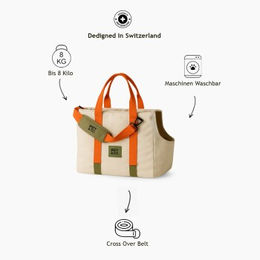 PET & Co. Hundetasche Bruno aus Canvas Baumwolle Creme für kleine Rassen – Bild 1 von 2