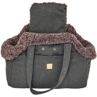Produktbild von PET & Co. Hundetasche Lucky Canvas Transportbox aus Baumwolle Grau für kleine Rassen