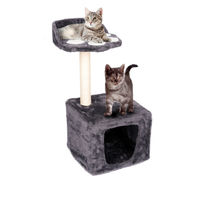 Produktbild von Pet Comfort Kratzbaum für Katzen in Grau mit Katzenhöhle und Sisalsäule Höhe 68 cm