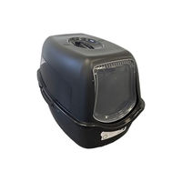 Produktbild von Pet Design Samba Katzen Toilettenhaus aus Kunststoff Schwarz Weiß 56 x 40 x 39 cm