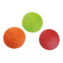Pet Italy Hundespielzeug Frisbee aus Gummi Flamingo Bunt Durchmesser 22 cm – Bild 1 von 2