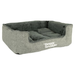 Produktbild von Pet-Joy Products Hundebett Doggy Snuggle aus Fleece in Grau Größe XXL