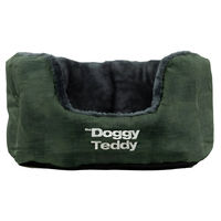 Produktbild von Pet-Joy Products Hundekorb Doggy Teddy Strong in Dunkelgrün Größe M mit Fleece