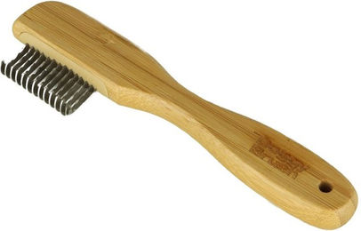 Pet-Joy Products The DoggyBrush Entfilzerkamm aus Bambus für Hunde in Beige – Bild 1 von 2