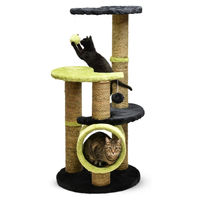Produktbild von @Pet Kratzbaum für Katzen mit Tunnel, doppelter Plattform und Sisalseil, 86 cm