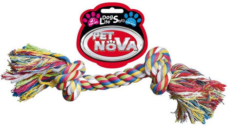 Produktbild von PET NOVA Dog Life Style Superdental Hundespielzeug aus Baumwollkordel 25cm Bunt