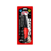 Produktbild von Pet Nova Entfilzungskamm für Hunde aus Edelstahl in Rot-Schwarz 21cm x 5,5cm