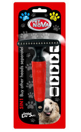 Pet Nova Hunde Bürste aus Edelstahl in Rot-Schwarz für alle Größen – Bild 1 von 3