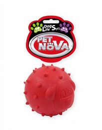 Pet Nova Hundeball aus Gummi in Rot mit Minzaroma für Leckerlies 6,5cm - 6,5 cm – Bild 1 von 2