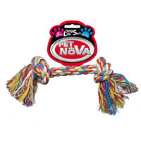 Produktbild von Pet Nova Hundespielzeug Knochen Knotenseil aus Baumwolle bunt 20cm