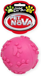 PET NOVA Kauspielzeug Ball für Hunde mit Ton und Minze Aroma in Rosa 6cm – Bild 1 von 1