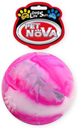 Pet Nova Kauspielzeug Jupiter Ball XL aus Gummi für Hunde schwimmend mit Vanille Aroma in Bunt und Rosa - 8 cm – Bild 1 von 4