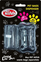 Pet Nova Kotbeutelspender Schwarz inklusive 20 Kotbeutel für Hunde – Bild 1 von 3