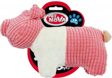 Pet Nova Plüschspielzeug Schwein für Hunde 22cm Rosa – Bild 1 von 3