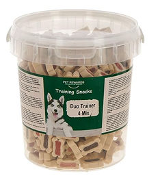Pet Rewards Duo Trainer 4-Mix Belohnungssnack für Hunde mit Huhn, Wild und Lachs 500g Eimer - 500 g – Bild 1 von 1
