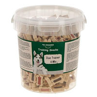 Produktbild von Pet Rewards Duo Trainer 4-Mix Belohnungssnack für Hunde mit Huhn, Wild und Lachs 500g Eimer - 500 g