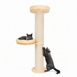 PET VIOLET Kratzbaum wandmontiert mit Sisal Säulen und abnehmbaren Kissen für Katzen – Bild 1 von 2