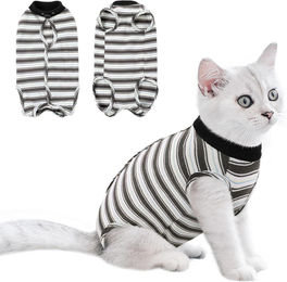 PETBABA Katzenbody Schwarz XS Postoperative Kleidung für Bauchwunden – Bild 1 von 3
