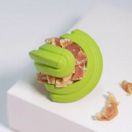 PetDreamHouse Chewtastic Geometrics Geo-Gem Interaktives Intelligenzspielzeug aus Naturkautschuk für mittlere bis große Hunde in Grün – Bild 1 von 1