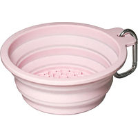 Produktbild von PetDreamHouse Zusammenklappbare Silikon-Reiseschüssel als Futternapf und Wassernapf BPA-frei 600ml Pink/Rosa