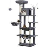 Produktbild von PETEPELA Jumbo Kratzbaum für Katzen mit Sisalstamm in Grau 175cm