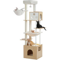 Produktbild von PETEPELA Kratzbaum aus Holz für Katzen 190cm Beige