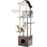 Produktbild von PETEPELA Kratzbaum aus Holz für Katzen 190cm Beige