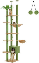 PETEPELA Kratzbaum deckenhoch mit großem Condo und Sisal-Kratzpad für Katzen 230-255cm – Bild 1 von 5