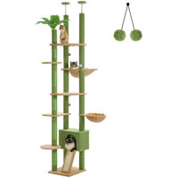 Produktbild von PETEPELA Kratzbaum deckenhoch mit großem Condo und Sisal-Kratzpad für Katzen 230-255cm