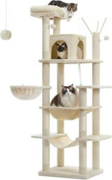 PETEPELA Kratzbaum XL für Katzen mit Sisalstamm in Beige 175cm – Bild 1 von 2