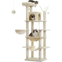 Produktbild von PETEPELA Kratzbaum XL für Katzen mit Sisalstamm in Beige 175cm