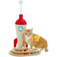 Produktbild von PETEPELA Kratzsäule interaktives Katzenspielzeug mit Sisal-Kratzstamm für Katzen Adult Bunt